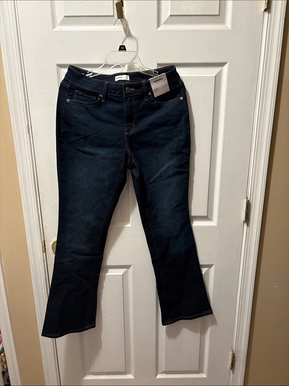 Sonoma mid rise dark wash boot cut womens jeans